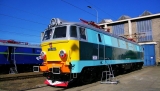 Miłośnicy kolei podziwiali odmalowaną lokomotywę ET22-933