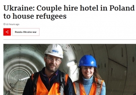 Wynajęli podbydgoski hotel i przywieźli uchodźców. Piszą o nich brytyjskie media