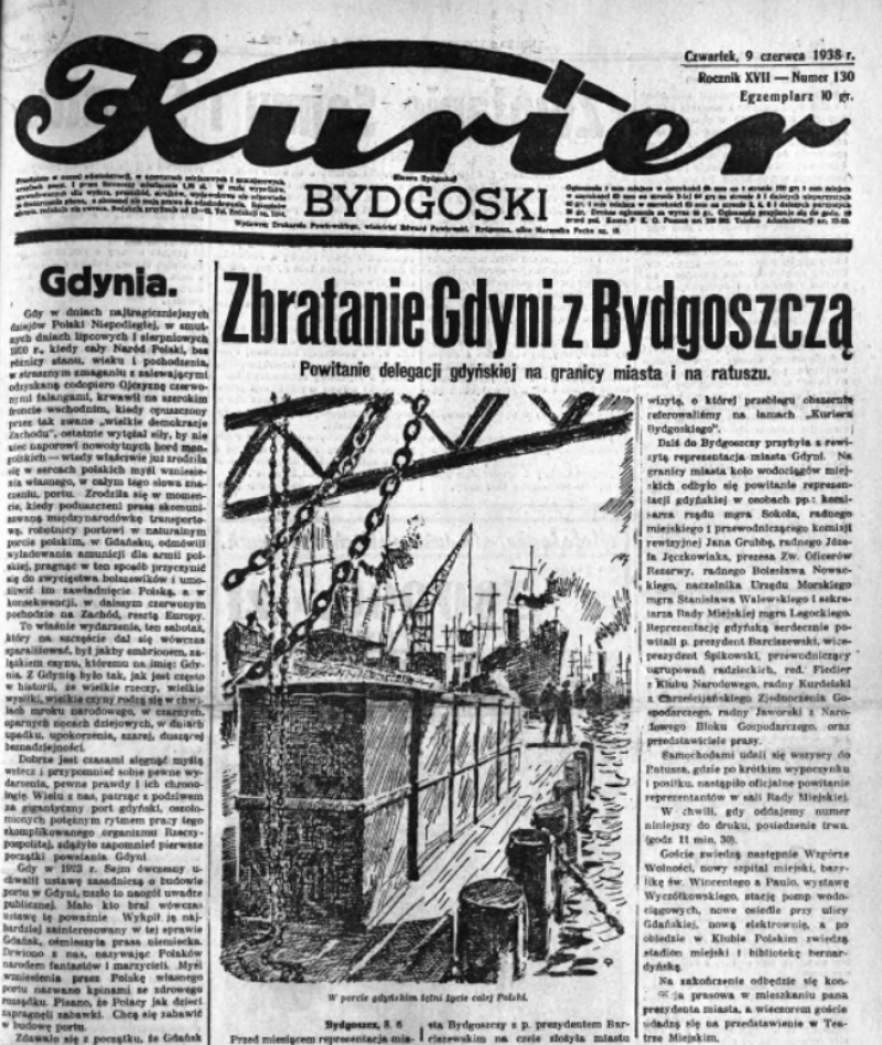 85 lat temu mówiono o potrzebie bliskiej współpracy Bydgoszczy i Gdyni