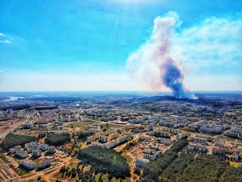 Poważny pożar lasu w Fordonie