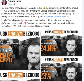 Weryfikator: Czy Tusk znaczy bezrobocie?