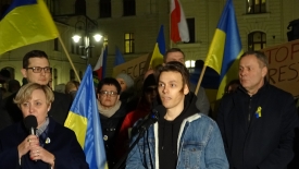 Bydgoszcz zjednoczona mówi nie barbarzyńskiej inwazji Rosji na Ukrainę