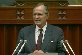 Prezydent USA George Bush na 2 posiedzeniu Sejmu i Senatu X kadencji (10 lipca 1989)
